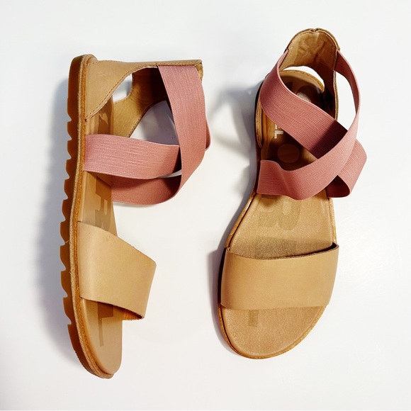 Sorel Shoes - Sorel NWOT Strappy Pink Tan Ella II Sandal